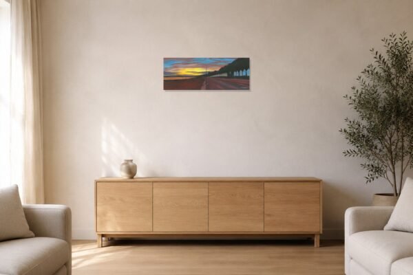 Bournemouth Beach Hut Sunset – Original Painting